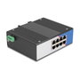 DeLOCK 80163 Switch Gigabit Ethernet de 8 puertos RJ-45 para carril DIN