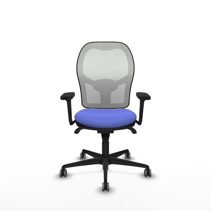 PIQUERAS Y CRESPO Silla de oficina Jorquera con mecanismo Sincro, Azul claro y Blanco