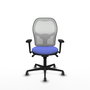 PIQUERAS Y CRESPO Silla de oficina Jorquera con mecanismo Sincro, Azul claro y Blanco