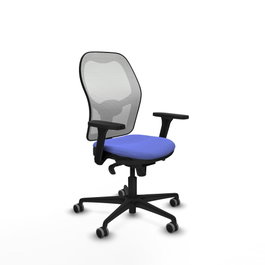 PIQUERAS Y CRESPO Silla de oficina Jorquera con mecanismo Sincro, Azul claro y Blanco