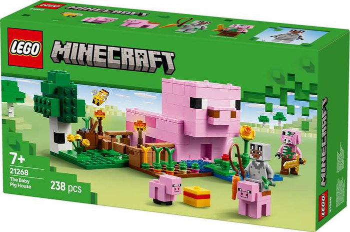 Lego Minecraft Juego de Construcción La Casa del Cerdo Bebé con 238 Piezas, para Edad de 7 Años o Más