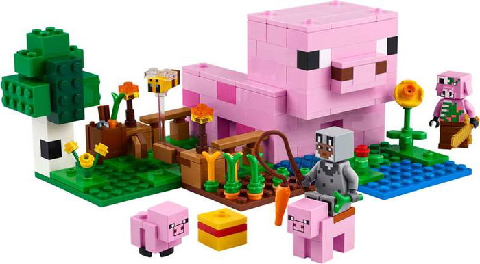 Lego Minecraft Juego de Construcción La Casa del Cerdo Bebé con 238 Piezas, para Edad de 7 Años o Más