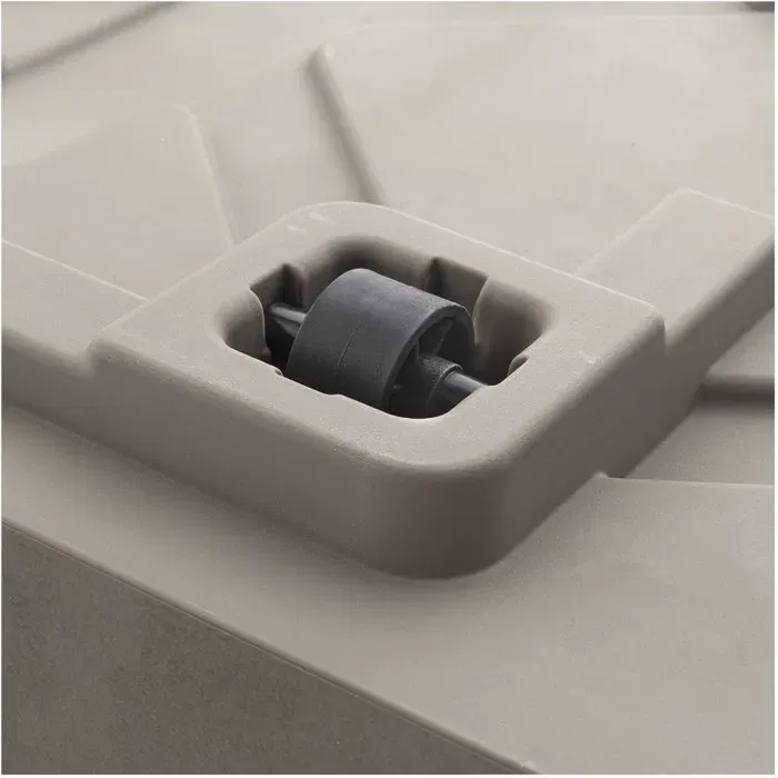 Deroma Maceta Cuadrada Millennium 80 L, 49 cm, con Depósito de Agua y Ruedas, Color Marrón - Ref. 9H836SZ