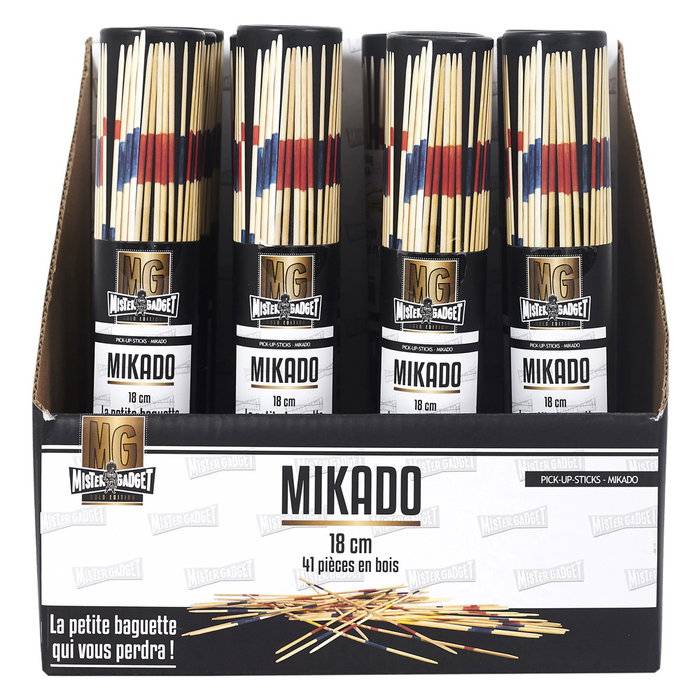 Mister Gadget Mini Mikado 41 Piezas 18 cm Colección Vintage Juguete de Madera para Niños y Adultos
