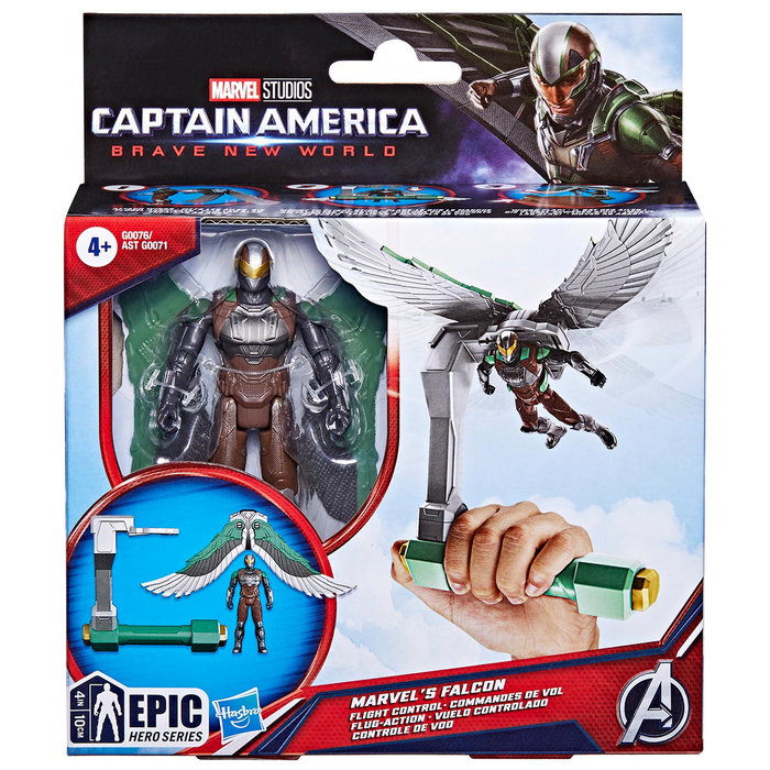 Hasbro Figura de Acción Falcon Marvel G0076 Control de Vuelo +4 Años