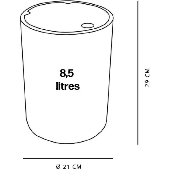 Today TOD3574641271138 Papelera de Baño UTILITY 8,5 L Ø 21 x H 29 cm Polipropileno Rosa