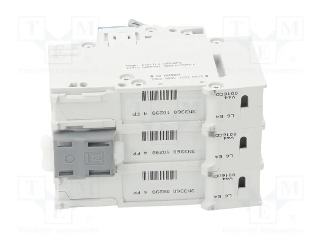 Hager MCN316 Disyuntor 3 Polos 6kA C-16A 3M