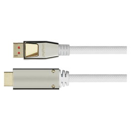 PYTHON Series Cable DisplayPort 1.4 a HDMI 2.0 de Nailon, Blanco, 1m