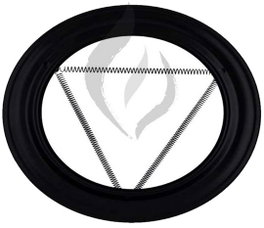 Plafón Estufa Vitrificado Negro Ø 100mm PV100
