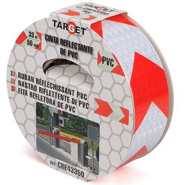 TARGET Cinta Adhesiva Reflectante Flecha Blanca / Roja 33M X 50Mm