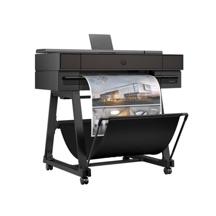 HP DesignJet T870 Plotter de Gran Formato A1 de 24" para Arquitectura, 120 págs/hora, 2400x1200 ppp, Gigabit Ethernet y Wi-Fi