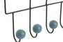 DKD Home Decor Perchero de Pared de Casa en Metal y Madera Negro