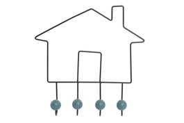 DKD Home Decor Perchero de Pared de Casa en Metal y Madera Negro