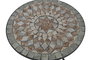 DKD Home Decor Mesa Terraza y Jardin Piedra Metal Multicolor Negro 60 x 60 x 72 cm