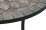 DKD Home Decor Mesa Terraza y Jardin Piedra Metal Multicolor Negro 60 x 60 x 72 cm