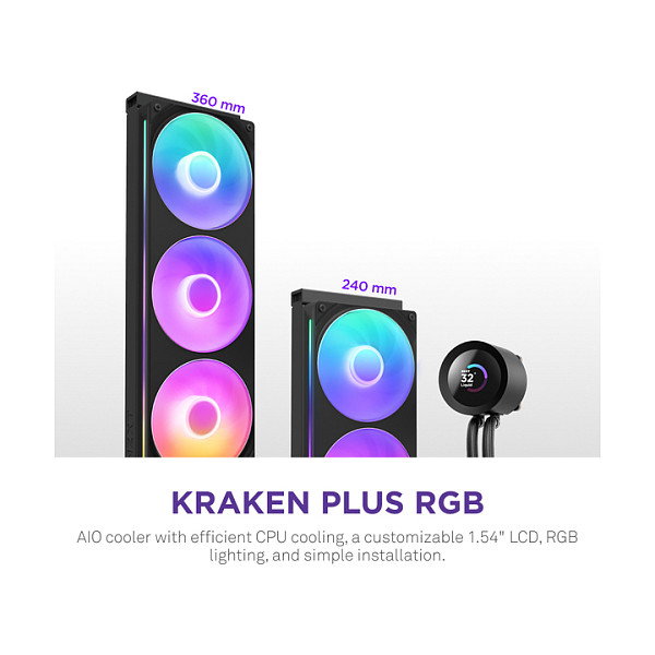 NZXT Kraken Plus 360 RGB Negro NZXT Kraken Plus 360 RGB Negro