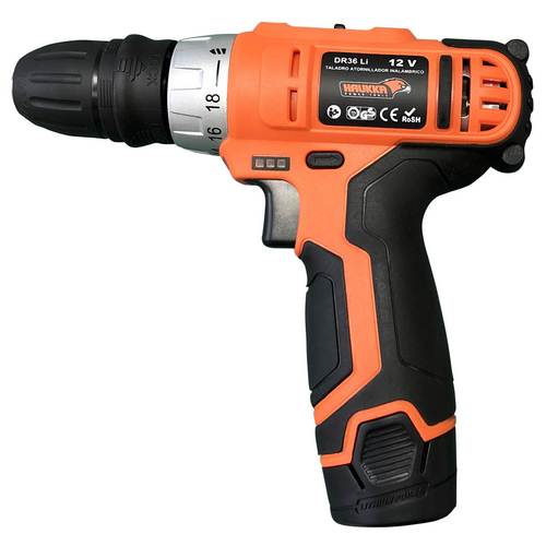 Haukka Taladro Atornillador 12V Li 1,3Ah con Accesorios