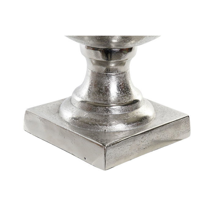 DKD Home Decor Jarrón de Aluminio Plateado Diseño Copa