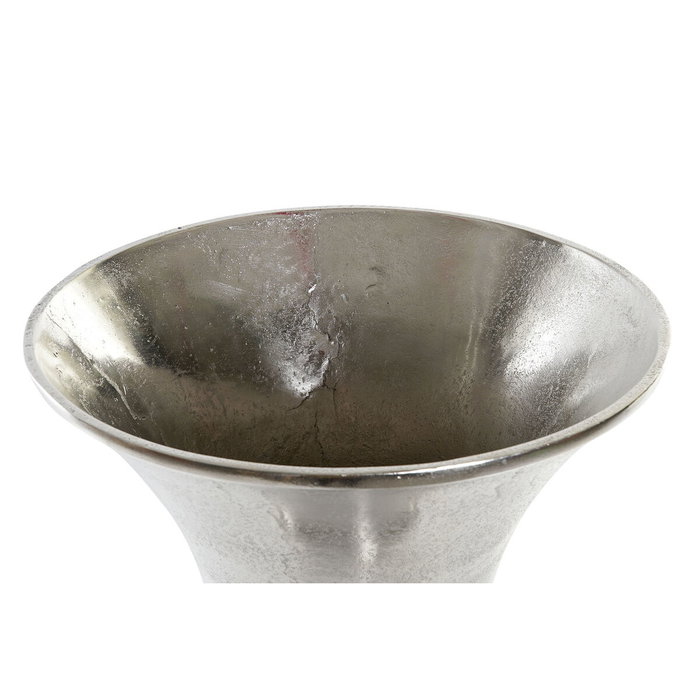 DKD Home Decor Jarrón de Aluminio Plateado Diseño Copa