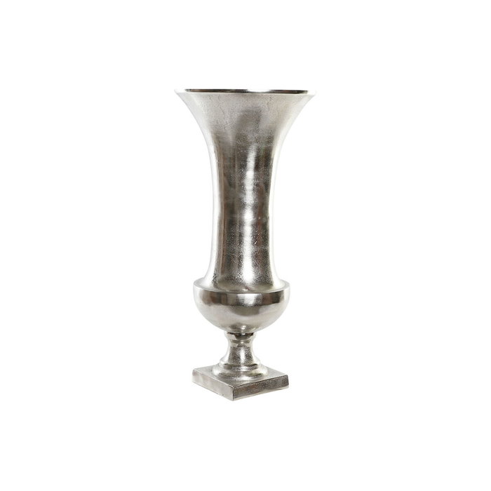 DKD Home Decor Jarrón de Aluminio Plateado Diseño Copa