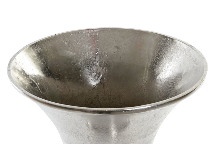 DKD Home Decor Jarrón de Aluminio Plateado Diseño Copa