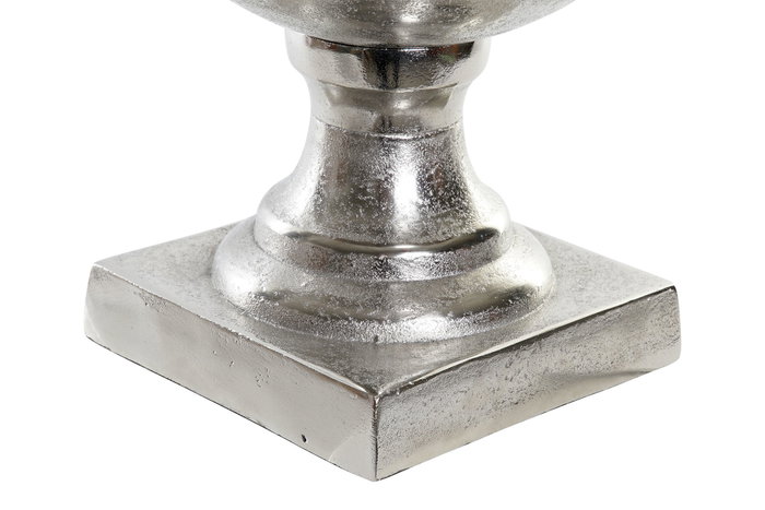 DKD Home Decor Jarrón de Aluminio Plateado Diseño Copa