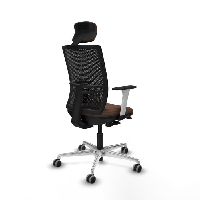 PIQUERAS Y CRESPO Silla de oficina Yunquera con mecanismo Sincro/Traslack, Marrón y Negro PIQUERAS Y CRESPO Silla de oficina Yunquera con mecanismo Sincro/Traslack, Marrón y Negro
