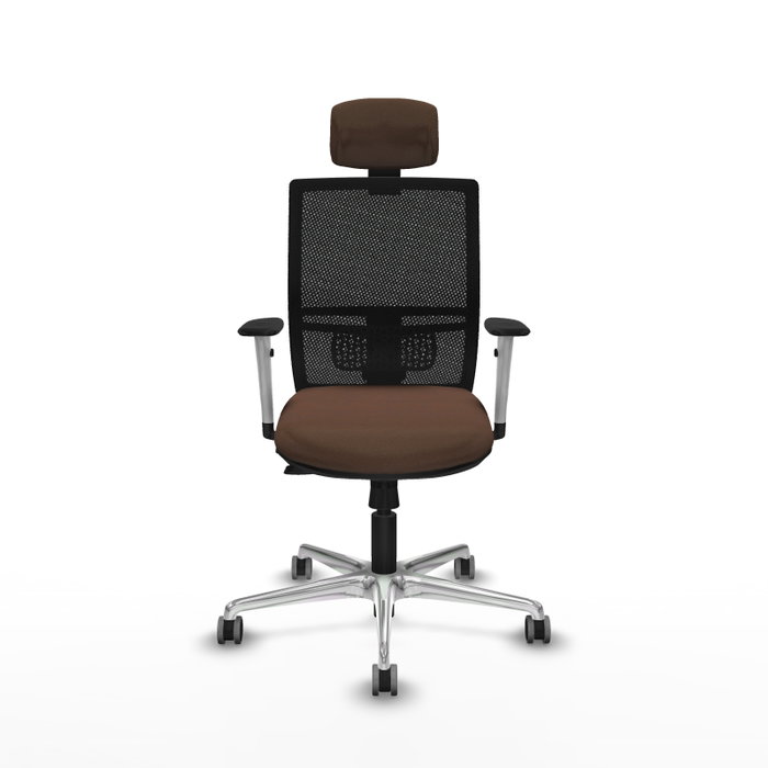 PIQUERAS Y CRESPO Silla de oficina Yunquera con mecanismo Sincro/Traslack, Marrón y Negro PIQUERAS Y CRESPO Silla de oficina Yunquera con mecanismo Sincro/Traslack, Marrón y Negro