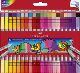 Rotulador Fibra Faber-Castell Doble Punta Caja De 40