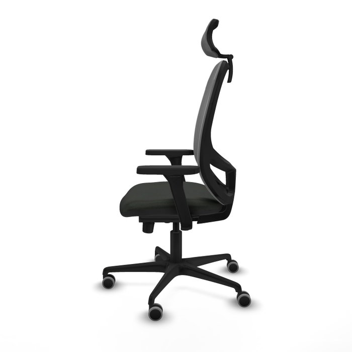 PIQUERAS Y CRESPO Silla de oficina Cilanco con mecanismo Sincro, Tela Negra y Malla Gris