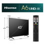 Hisense 43E6NT 43" Smart TV 4K Ultra HD DLED HDR10+ WiFi Bluetooth Negro