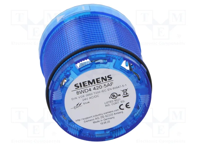 SIEMENS 8WD4420-5AF Señalizador Luminoso LED Azul 24VDC SIEMENS 8WD4420-5AF Señalizador Luminoso LED Azul 24VDC