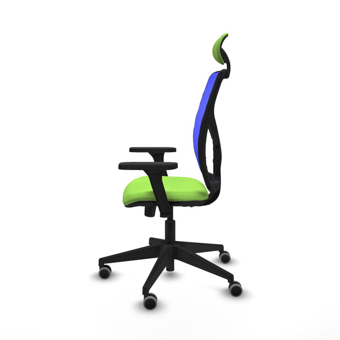 PIQUERAS Y CRESPO Silla de oficina Motilla, Sincro, Pistacho/Azul, Brazos 3D, Cabecero Fijo PIQUERAS Y CRESPO Silla de oficina Motilla, Sincro, Pistacho/Azul, Brazos 3D, Cabecero Fijo