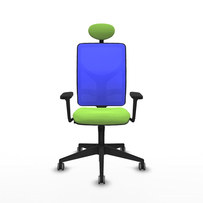 PIQUERAS Y CRESPO Silla de oficina Motilla, Sincro, Pistacho/Azul, Brazos 3D, Cabecero Fijo PIQUERAS Y CRESPO Silla de oficina Motilla, Sincro, Pistacho/Azul, Brazos 3D, Cabecero Fijo