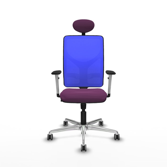 PIQUERAS Y CRESPO Silla de oficina Motilla con Mecanismo Sincro Morado y Azul