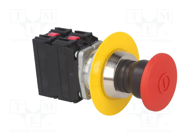 PROMET Interruptor de emergencia rojo NEF30 30mm NC x2 + NA x2 PROMET Interruptor de emergencia rojo NEF30 30mm NC x2 + NA x2