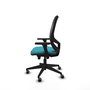 PIQUERAS Y CRESPO Silla de oficina Cilanco con Brazos 3D y mecanismo Sincro/Traslack, Turquesa/Negro
