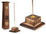 Acorde Caja Vertical de Madera para 10 Barras de Incienso, Surtido 6 Aromas (Frutos Silvestres, Luz de Luna, etc), 8x31x8 cm (Set de 12)