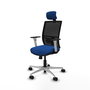 PIQUERAS Y CRESPO Silla de oficina Yunquera Azul con mecanismo Sincro/Traslack