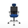 PIQUERAS Y CRESPO Silla de oficina Yunquera Azul con mecanismo Sincro/Traslack