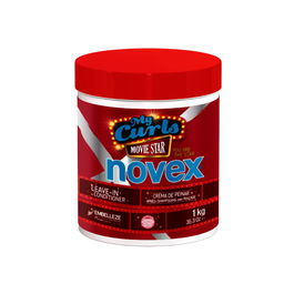 Novex Crema de Peinar My Curls Movie Star para Rizos 1kg - Definición, Nutrición Intensa y Control del Frizz, Cabello Suave y Brillante