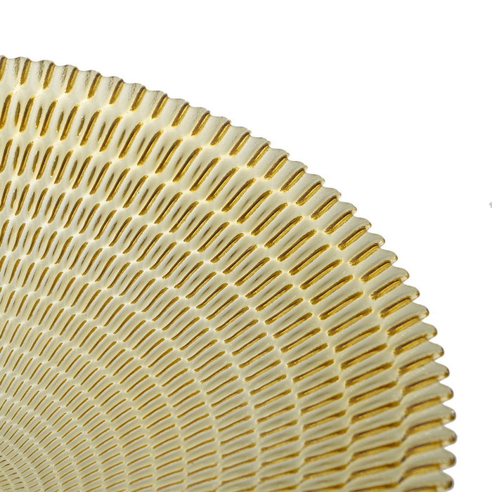 Centro Mesa Amarillo Cristal Decoración 40 X 40 X 7 cm