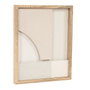 DKD Home Decor Set de 2 Cuadros Modernos 3D LED Beige, Blanco y Natural 40x50 cm