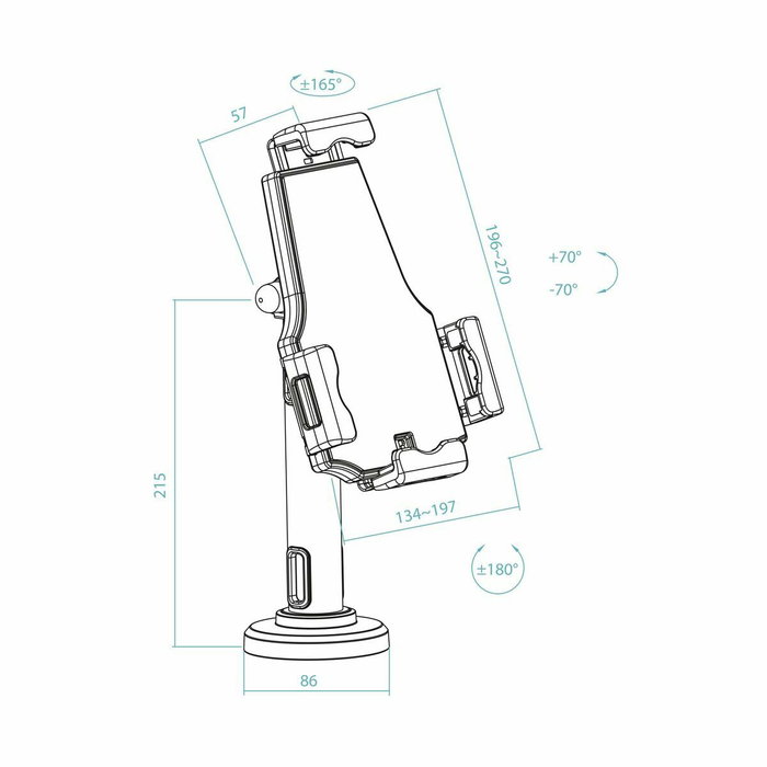 Tooq Soporte Antirrobo para Tablet/UMPC Negro TQTDS0812