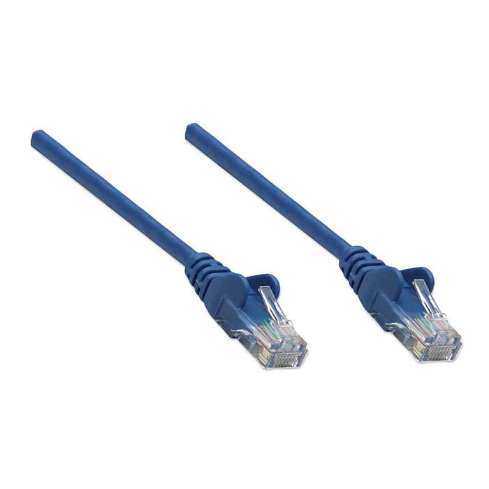 Intellinet Patchkabel RJ45 U/UTP Cat6 Azul 0.5 m con Hebelschutz y Contactos Chapados en Oro