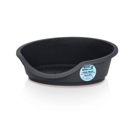 Nayeco Eco Line Cama para Perro Gris 80x60x25 cm, Cama Resistente y Sostenible de Plástico Reciclado