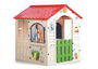 Chicos Casa Country Cottage con Hueco para Mascotas y Puerta Efecto Madera, para Niños de 3 a 5 Años, Dimensiones 84x103x104 cm