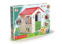 Chicos Casa Country Cottage con Hueco para Mascotas y Puerta Efecto Madera, para Niños de 3 a 5 Años, Dimensiones 84x103x104 cm