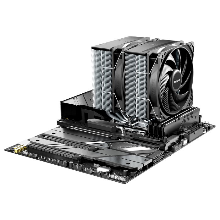 Be Quiet! Pure Rock Pro 3 Refrigerador de Aire para CPU, Plata, 2 Ventiladores de 120 mm, TDP 250W, Compatible Intel LGA 1150/1151/1155/1200/1700/1851 y AMD AM4/AM5
