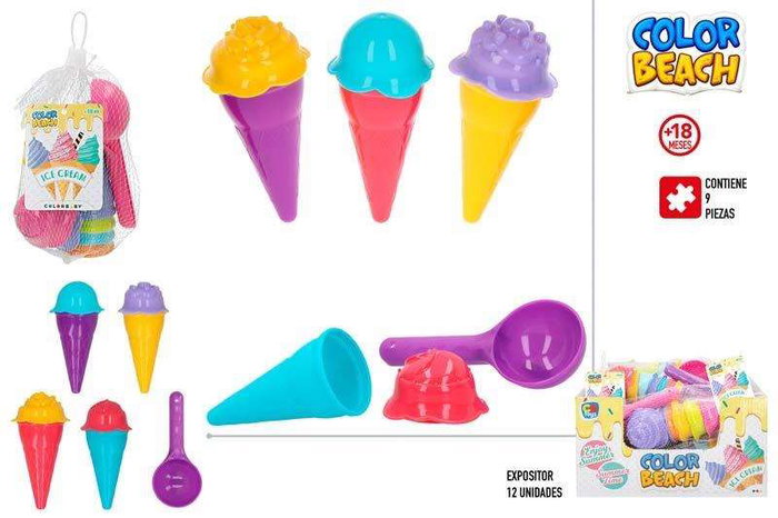 Set de Juguetes de Playa Ice Cream Colorbaby Color Beach (9 pcs)